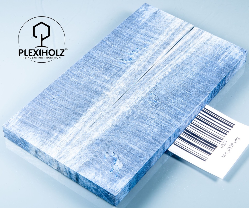 Kastanie Maser stabilisiert | plexiholz | 140x40x10 | Griffschalenpaar 0539