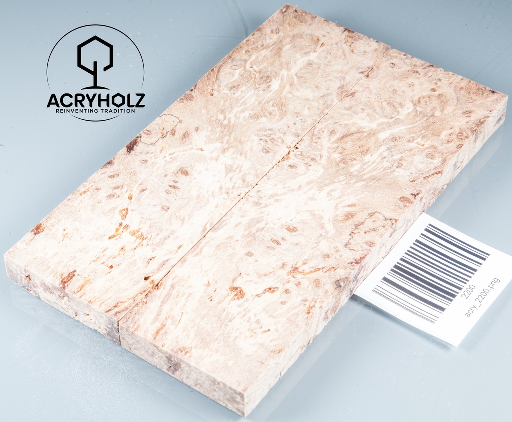 Kastanie Maser stabilisiert | 120x40x10 | plexiholz | buckeye schalenpaar 0713