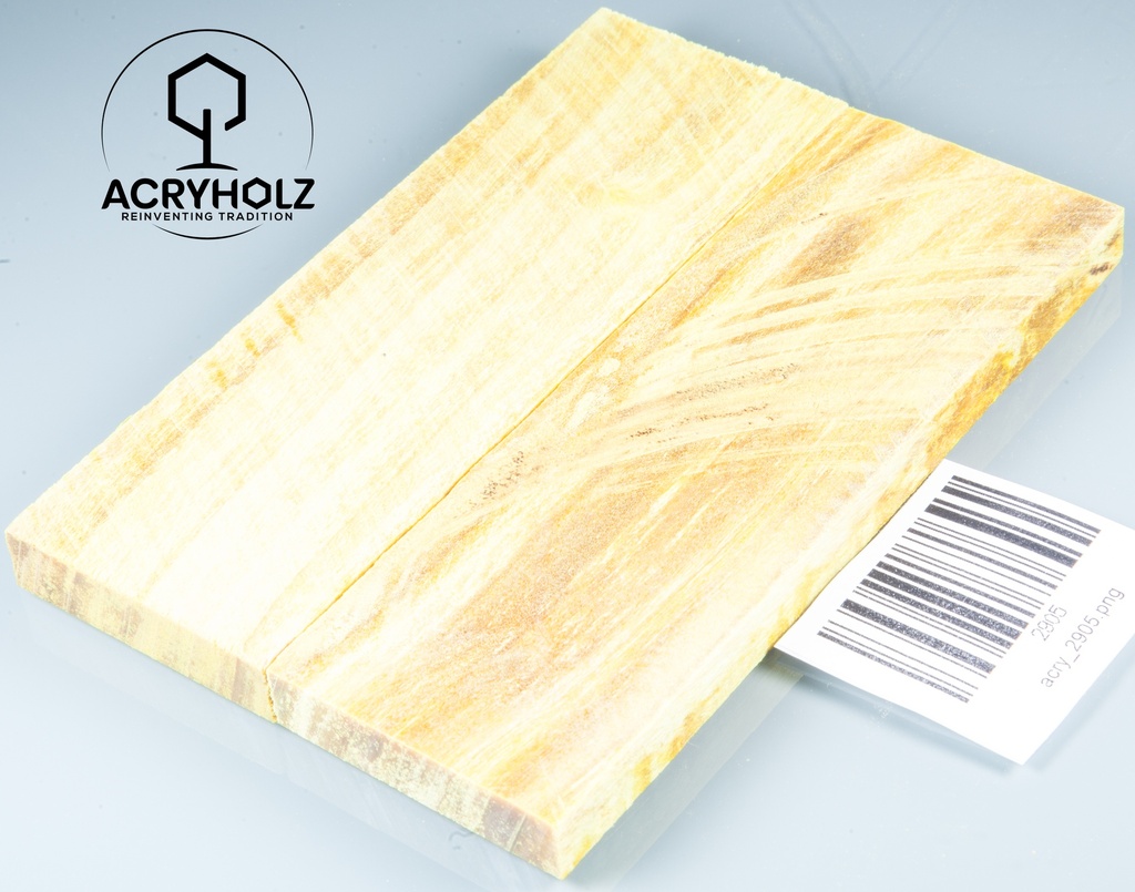 Pappel Griffschalen stabilisiert | ACRYHOLZ | Messer | Griffholz
