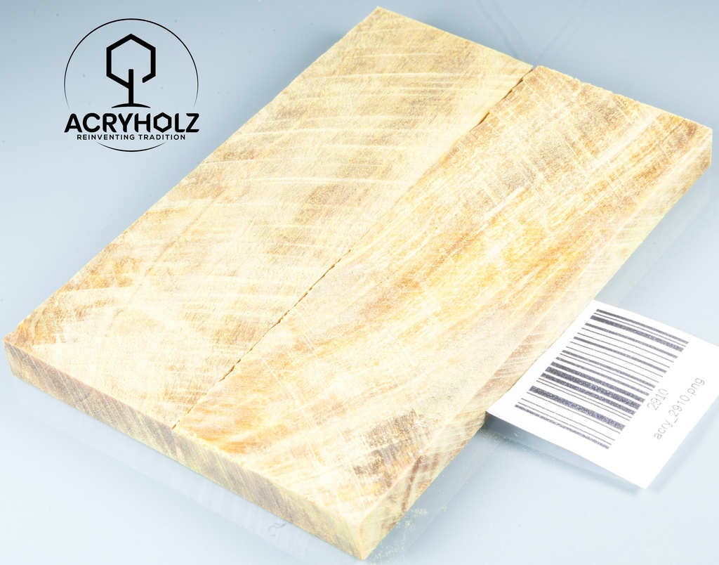 Pappel Griffschalen stabilisiert | ACRYHOLZ | Messer | Griffholz