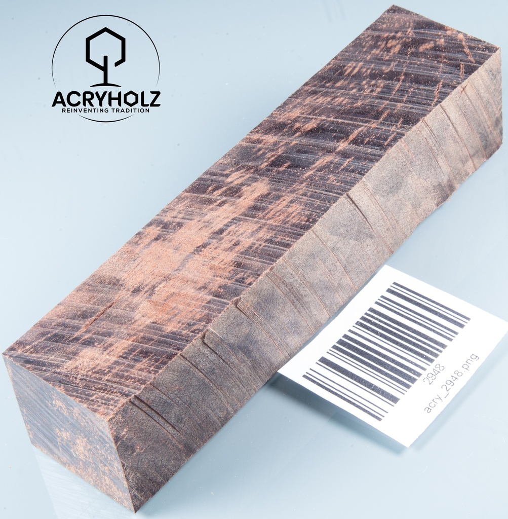 Pappel Stiftrohling braun stabilisiert | acryholz