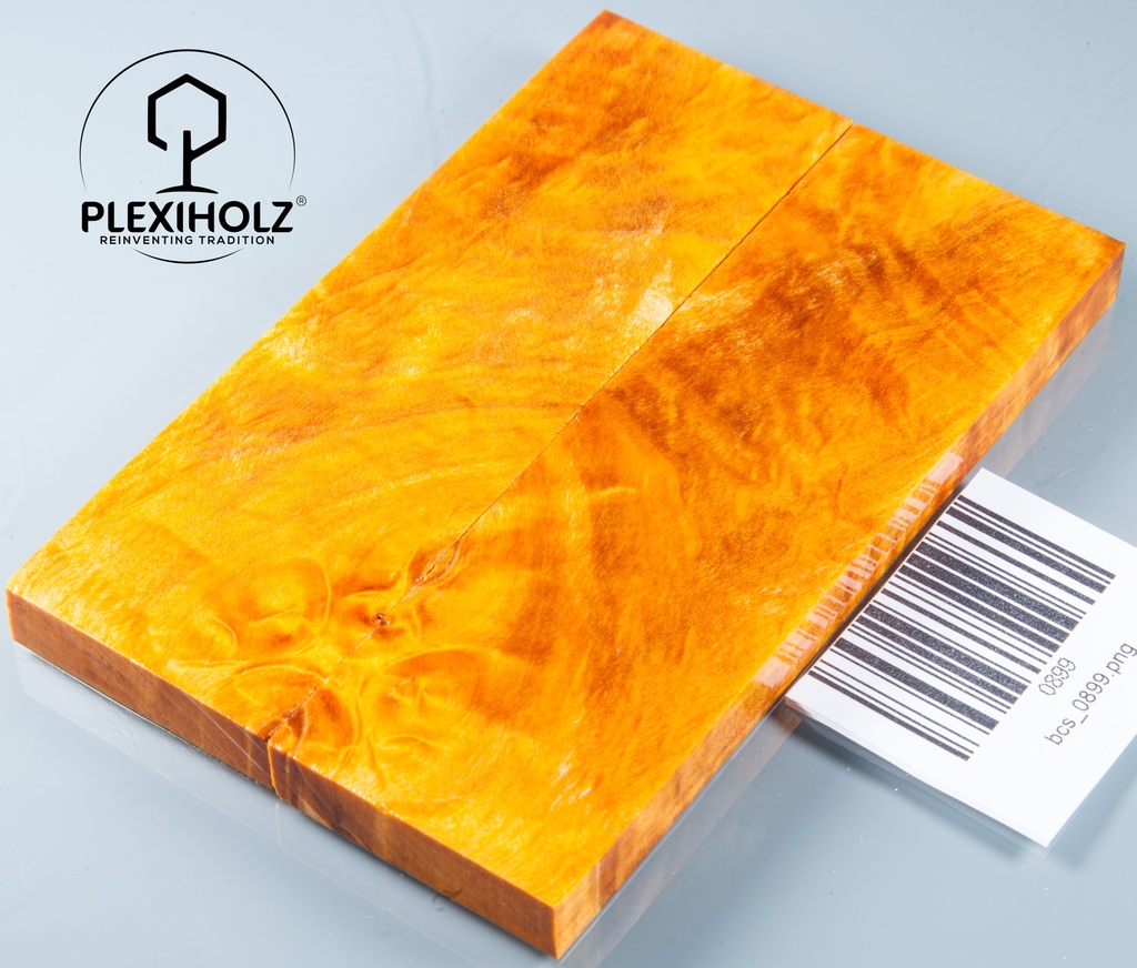Chestnut Burl Stabilized | 125x40x10 | plexiholz | Handle Wood Pair of Scales 0899