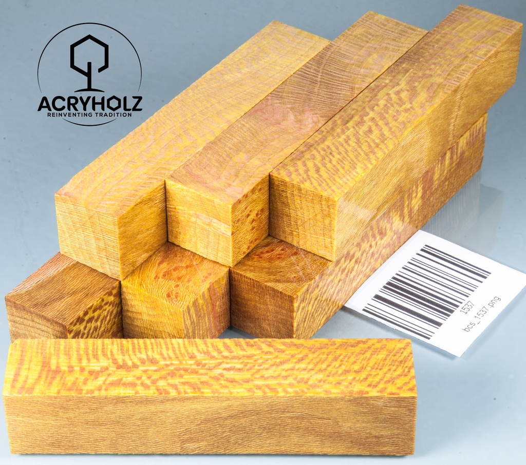 Plane Pen Blank Yellow Stabilized | 100x20x20 | acryholz | 1537