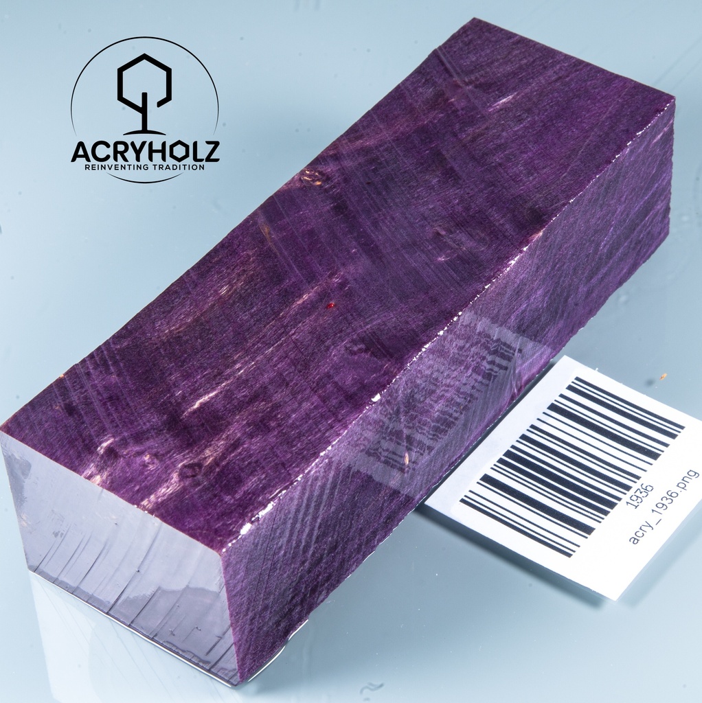 Loupe de Peuplier Stabilisé Bloc pour Manche | 120x40x30 | ACRYHOLZ | Manche de Couteau 1936