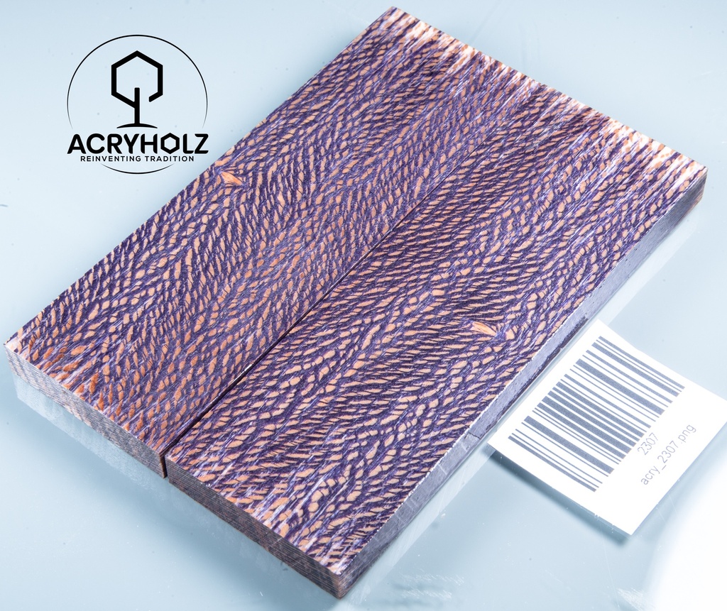 Platane Plaquettes de Manche Stabilisé | 130x45x9 | acryholz | Manche de Couteau | 2307