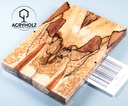 Buk Spalted Stabilizowany Okładziny Rękojeści | 120x40x10 | Rękojeść Noża 2414