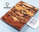 Haya Spalted Estabilizado Cachas | 120x40x10 | Mango de Cuchillo 2415