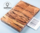Haya Spalted Estabilizado Cachas | 120x40x10 | Mango de Cuchillo 2420