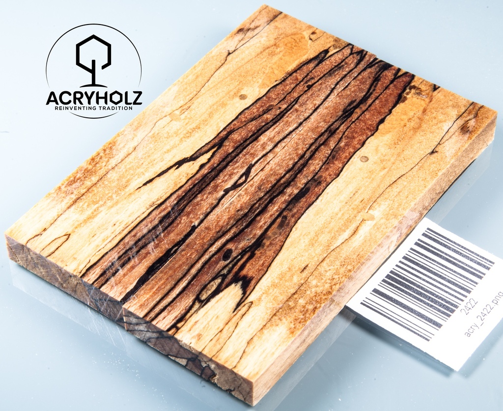 Faggio Spalted Stabilizzato Guancette per Manico | 120x40x10 | Manico per Coltello 2422