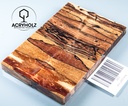 Buche gestockt stabilisiert Griffschalen | 130x40x10 | Messergriff 2423