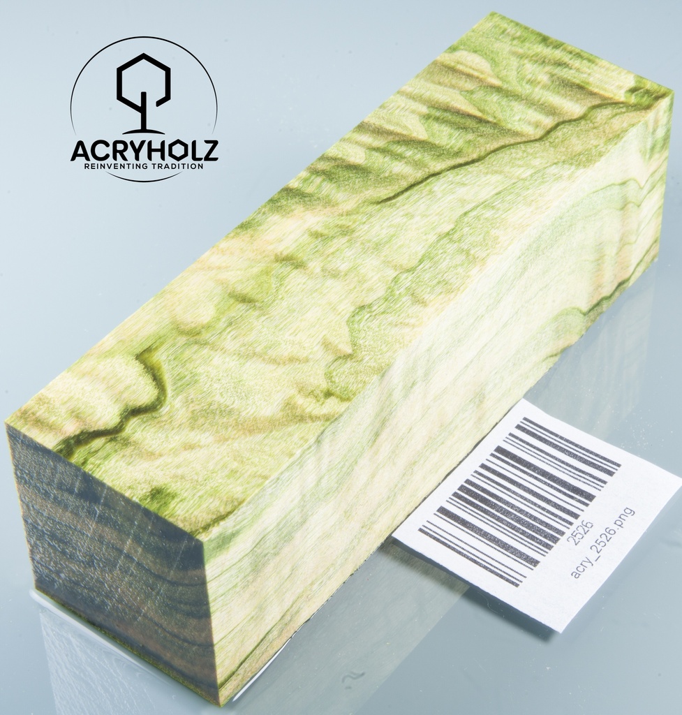 Pappel Maser stabilisiert Griffmaterial | 135x40x40| ACRYHOLZ | Drechselholz 2526
