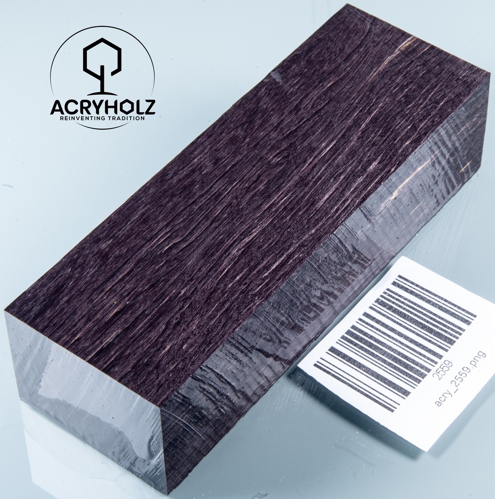 Charme Noir Stabilisé Bloc pour Manche | 120x40x30 | Manche de Couteau 2559