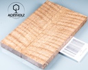 Walnuss Griffschalen geriegelt stabilisiert | 130x40x10 | acryholz | 2836