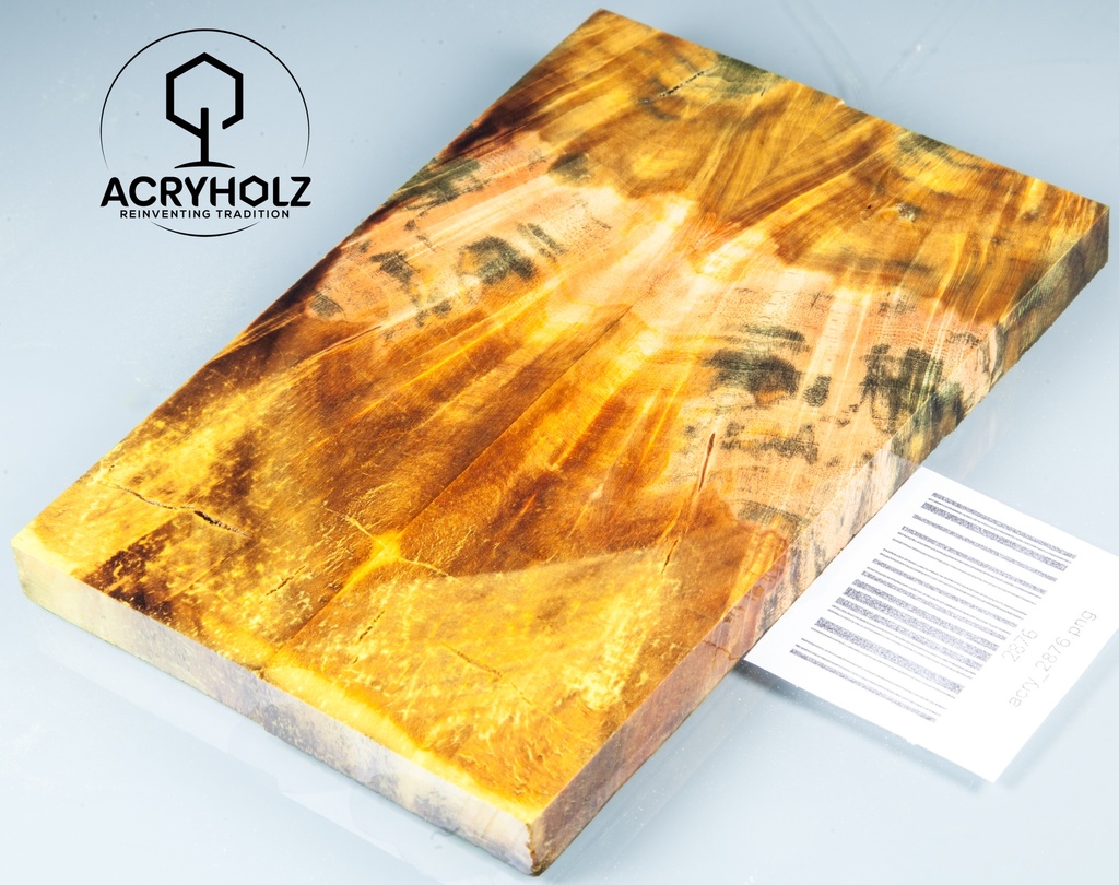 Kastanie Griffschalen stabilisiert | 130x40x10| ACRYHOLZ | Messer | Griffholz 2876