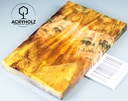 Kastanie Griffschalen stabilisiert | 130x40x10| ACRYHOLZ | Messer | Griffholz 2876