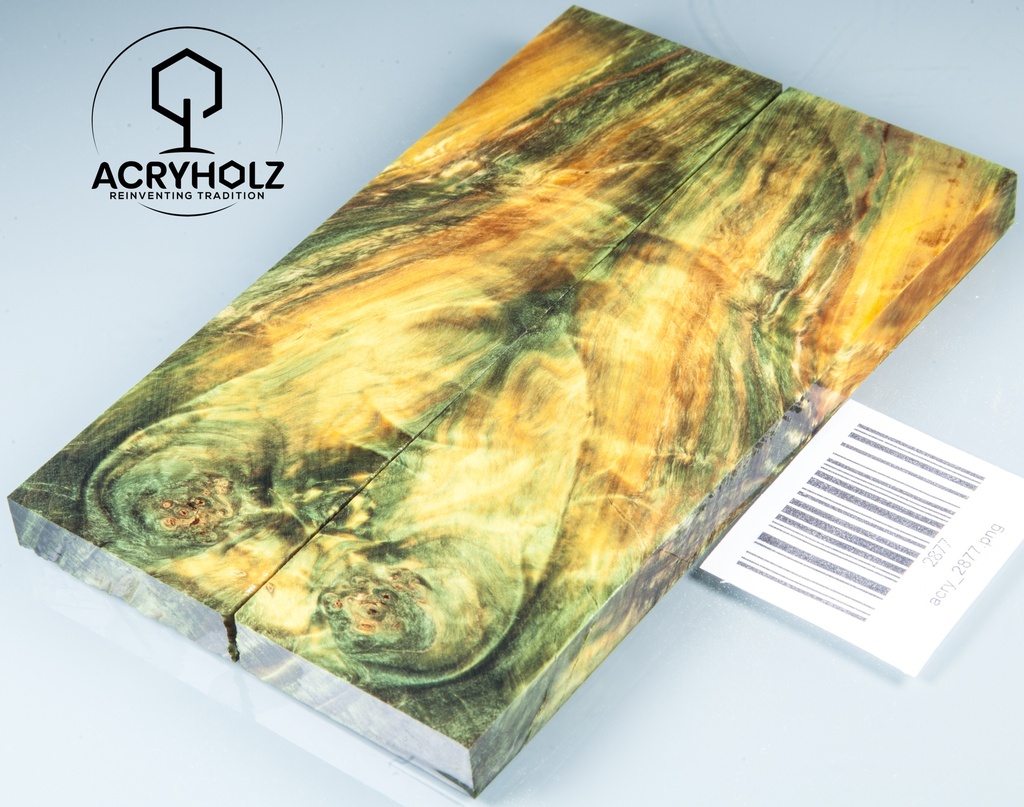 Kastanie Griffschalen stabilisiert | 140x40x10| ACRYHOLZ | Messer | Griffholz 2877