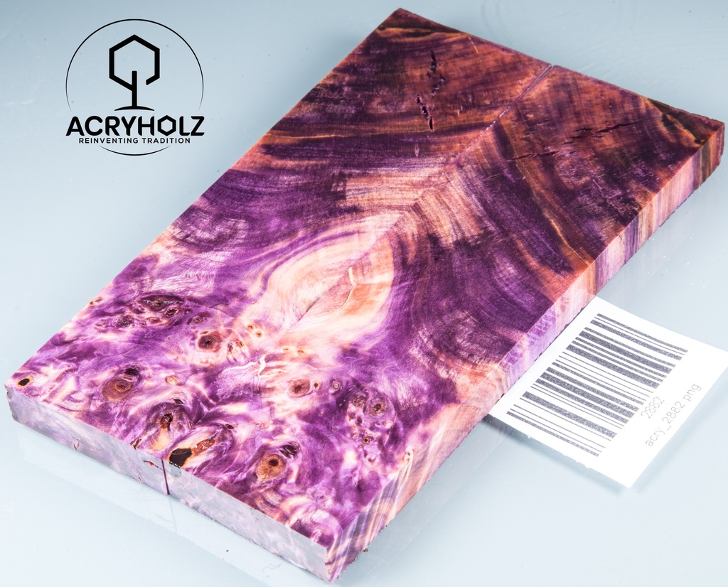 Kastanie Griffschalen stabilisiert | 140x40x10| ACRYHOLZ | Messer | Griffholz 2882