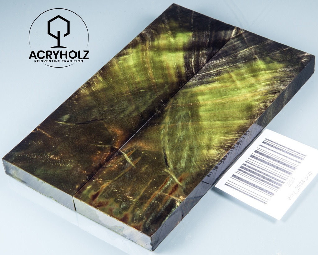Kastanie Griffschalen stabilisiert | 130x40x10| ACRYHOLZ | Messer | Griffholz 2884
