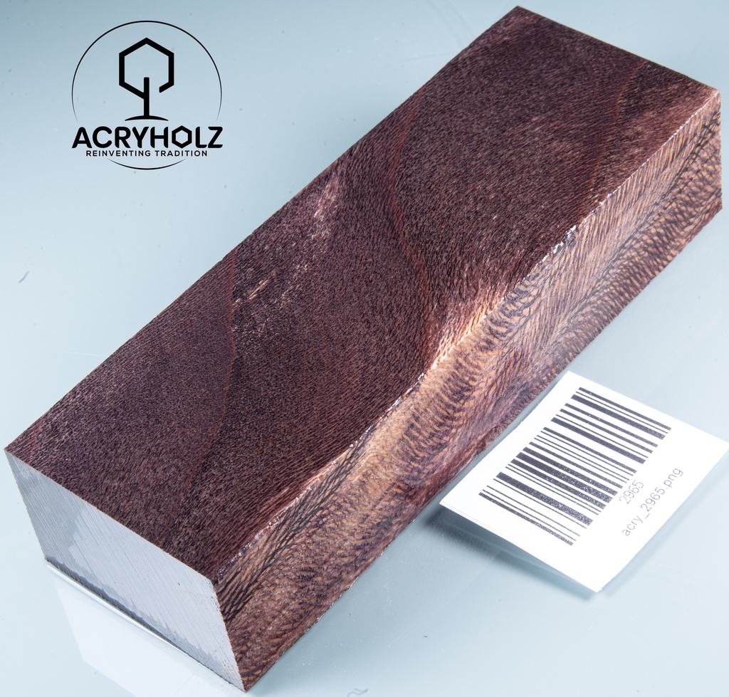 Platane Griffblock stabilisiert | 150x50x30 | acryholz | Messergriff | 2965