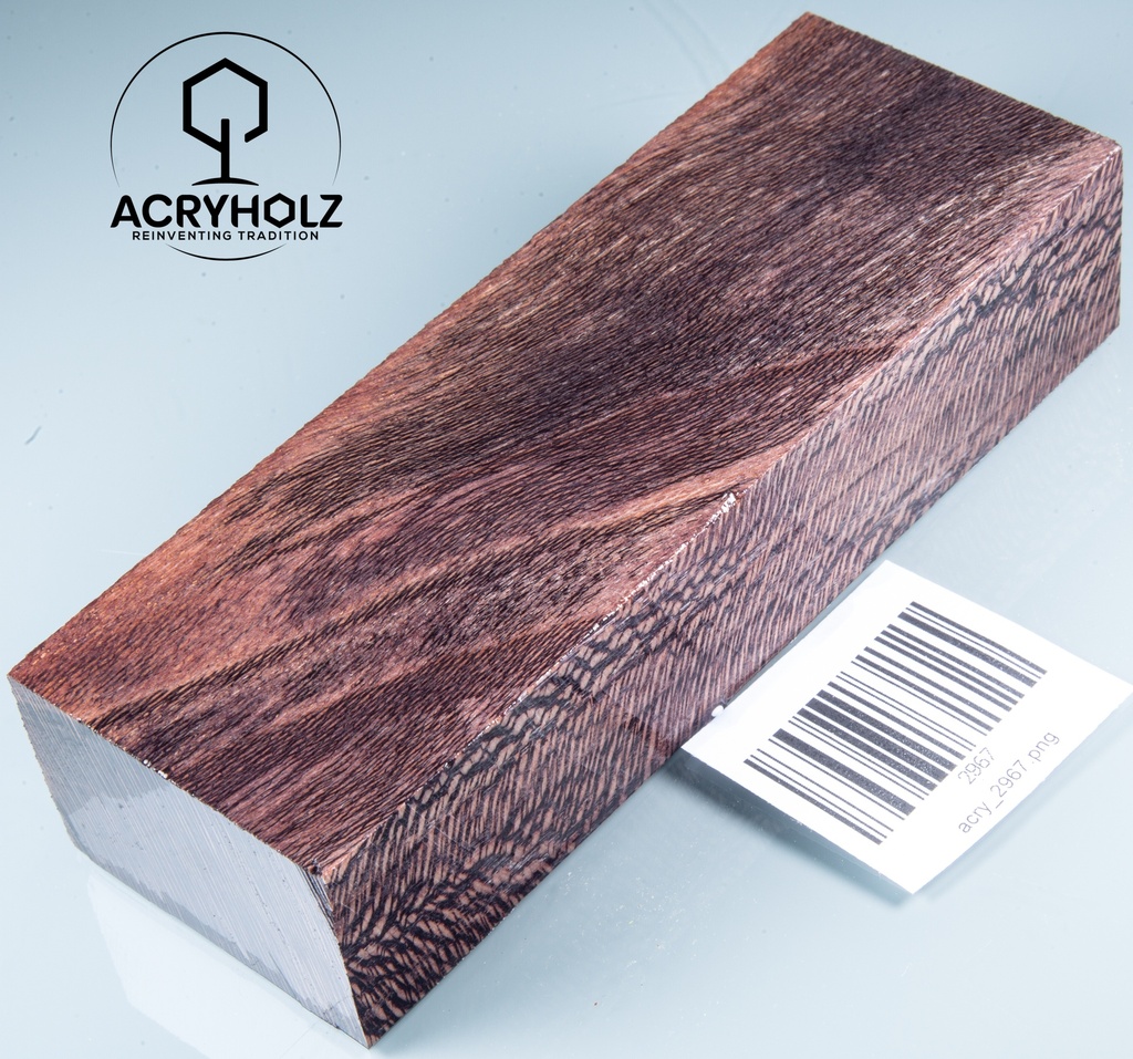 Platane Griffblock stabilisiert | 150x50x30 | acryholz | Messergriff | 2967