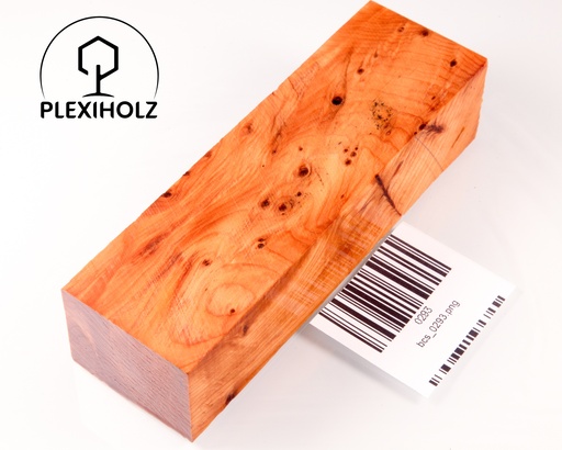[0293] Thuja Burl Handle Block Stabilized | 120x40x30 | plexiholz | burl handle | 0293