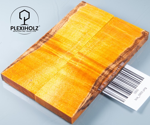 [0900] Kasztanowiec Czeczotka Stabilizowany | 125x40x10 | plexiholz | Drewno na Rękojeść Para Okładzin 0900