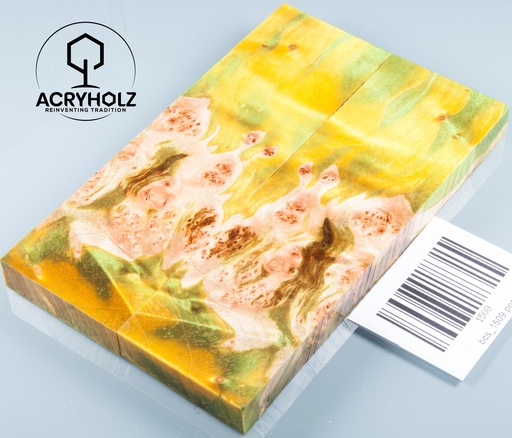 [1509] Klon Czeczotka Okładziny Rękojeści Stabilizowany | 130x40x10 | acryholz | Rękojeść Noża | 1509