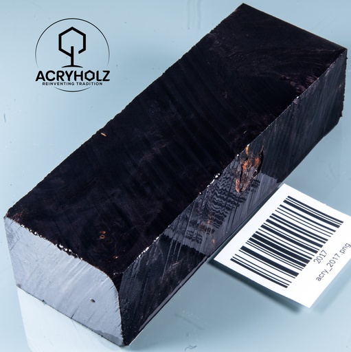 [2017] Álamo Burl Estabilizado Bloque para Mango | 120x40x30 | ACRYHOLZ | Mango de Cuchillo 2017