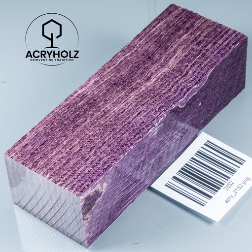[2152] Jesion Czeczotka Blok na Rękojeść Stabilizowany | 120x40x30 | acryholz | 2152