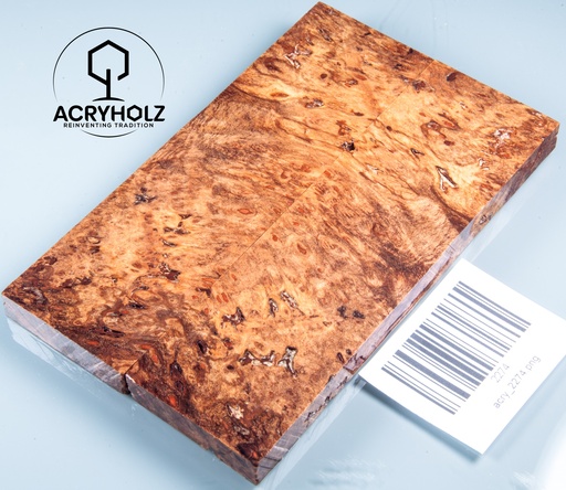 [2274] Maple Burl Handle Scales Stabilized | 120x45x9 | acryholz | Knife Handle | 2274