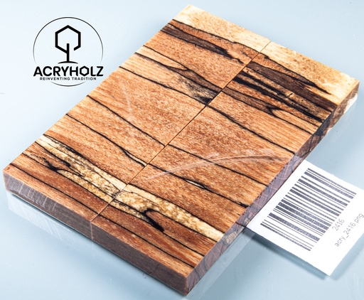 [2416] Buche gestockt stabilisiert Griffschalen | 120x40x10 | Messergriff 2416