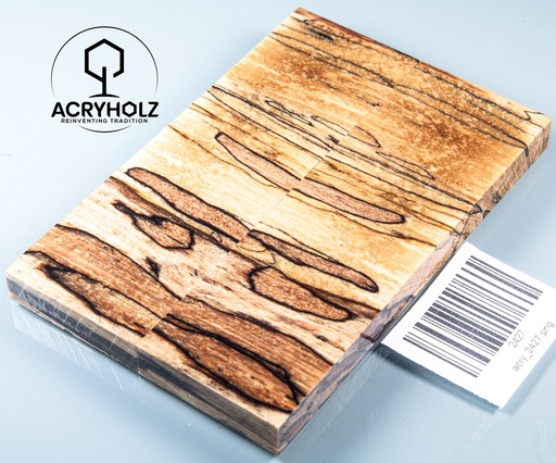 [2427] Haya Spalted Estabilizado Cachas | 130x40x10 | Mango de Cuchillo 2427