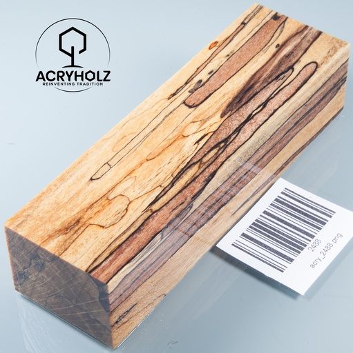 [2488] Buche gestockt stabilisiert Griffblock | 140x40x30 | Messergriff 2488