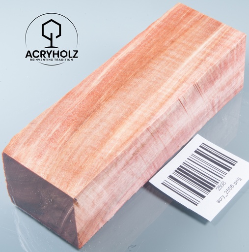 [2508] Kastanie Maser Griffblock stabilisiert | 130x40x35 | ACRYHOLZ | Messergriff | 2508