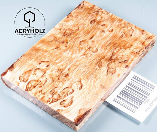 [2546] Abedul Burl Cachas Estabilizado | 120x40x10 | acryholz | Mango de Cuchillo | 2545 (Copia)