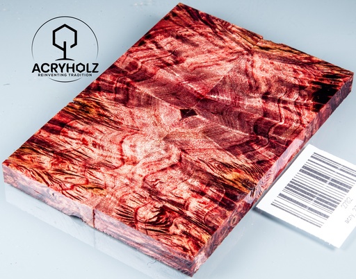 [2782] Pappel Griffschalen stabilisiert | 120x40x10| ACRYHOLZ | Messer | Griffholz 2782