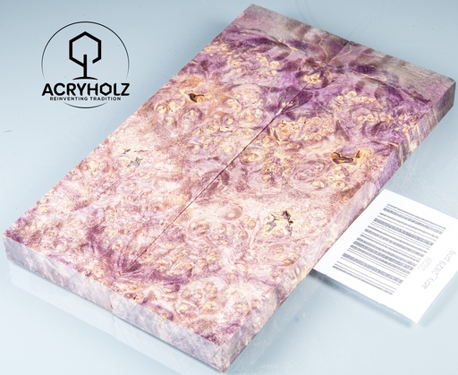 [2829] Box Elder Maser stabilisiert | acryholz | 120x40x10 | Griffschalenpaar 2829