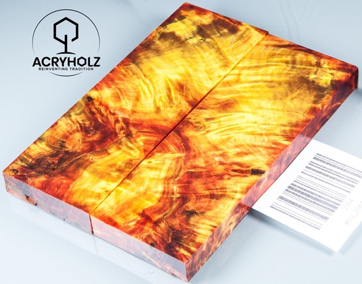 [2864] Kastanie Maser stabilisiert | 120x40x10 | acryholz | schalenpaar 2864