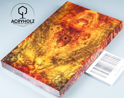 [2868] Kastanie Maser stabilisiert | 130x40x10 | acryholz | schalenpaar 2868