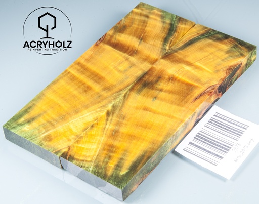 [2873] Kastanie Griffschalen stabilisiert | 130x40x10| ACRYHOLZ | Messer | Griffholz 2873