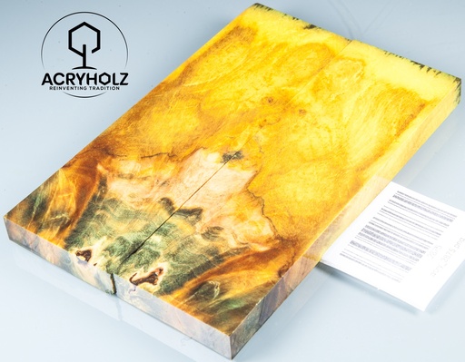 [2875] Kastanie Griffschalen stabilisiert | 130x40x10| ACRYHOLZ | Messer | Griffholz 2875