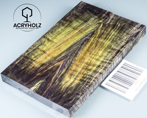 [2883] Kastanie Griffschalen stabilisiert | 130x40x10| ACRYHOLZ | Messer | Griffholz 2883