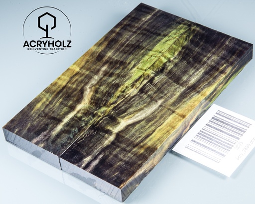 [2885] Kastanie Griffschalen stabilisiert | 130x40x10| ACRYHOLZ | Messer | Griffholz 2885