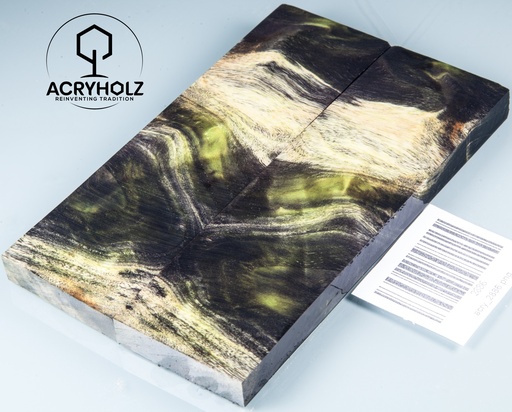 [2886] Kastanie Griffschalen stabilisiert | 135x40x10| ACRYHOLZ | Messer | Griffholz 2886