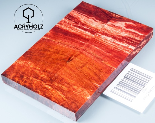 [2890] Kastanie Griffschalen stabilisiert | 120x40x10| ACRYHOLZ | Messer | Griffholz 2890