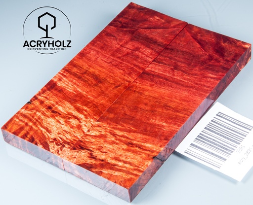 [2891] Kastanie Griffschalen stabilisiert | 120x40x10| ACRYHOLZ | Messer | Griffholz 2891