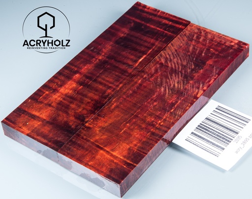 [2895] Kastanie Griffschalen stabilisiert | 130x40x10| ACRYHOLZ | Messer | Griffholz 2895