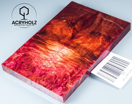 [2897] Kastanie Griffschalen stabilisiert | 130x40x10| ACRYHOLZ | Messer | Griffholz 2897