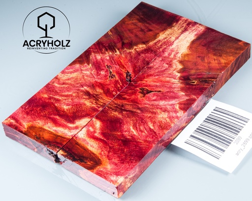 [2899] Kastanie Griffschalen stabilisiert | 130x40x10| ACRYHOLZ | Messer | Griffholz 2899