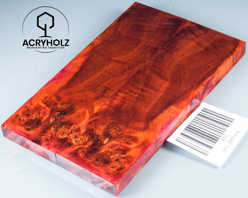 [2902] Pappel Griffschalen stabilisiert | 140x44x10| ACRYHOLZ | Messer | Griffholz 2902